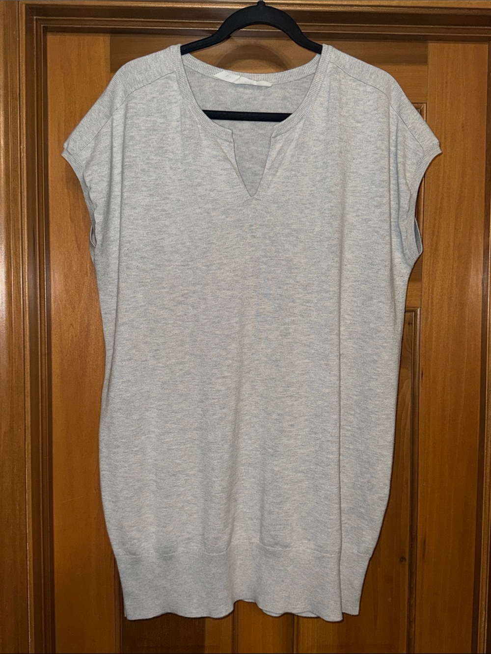 Athleta Gray Cap Sleeve Knit Tunic/Mini-dress